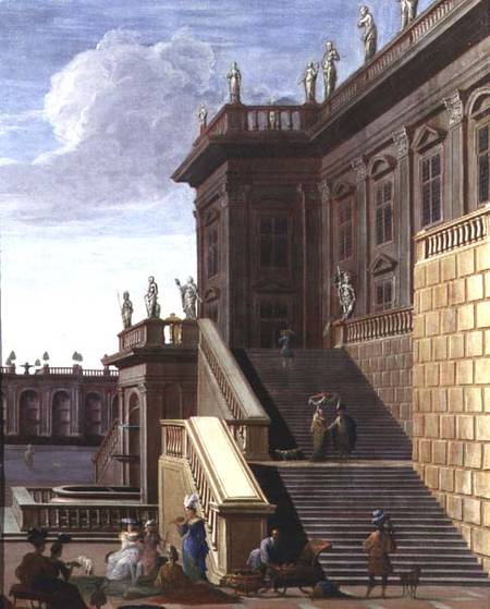 The Courtyard of a Baroque Palace von Jacob Balthasar Peeters