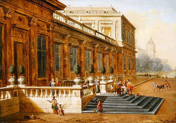 The Return of the Prodigal Son on the Steps of a Classical Palace (oil on canvas) von Jacob Balthasar Peeters