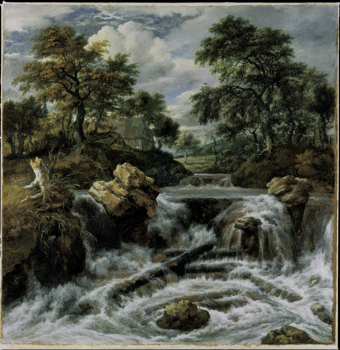 Wasserfall in einer Vorgebirgslandschaft ("Norwegischer Wasserfall") von Jacob Isaacksz. van Ruisdael