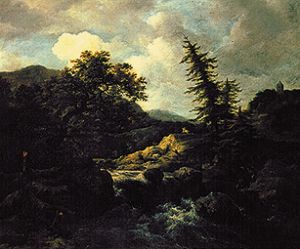 Berglandschaft mit Wildbach. von Jacob Isaacksz van Ruisdael