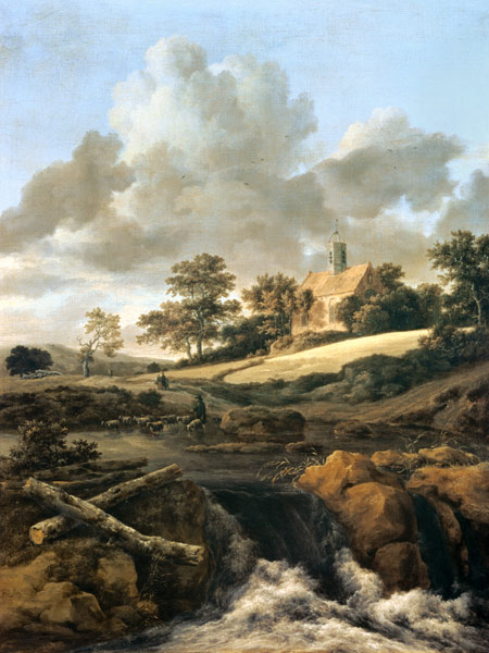 Landscape with a stream von Jacob Isaacksz van Ruisdael