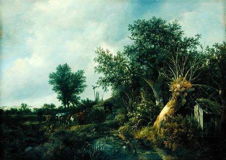 Landscape with a Hut von Jacob Isaacksz van Ruisdael