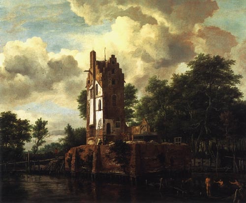 Die Ruine des Huis Kostverloren an der Amstel bei Amsterdam von Jacob Isaacksz van Ruisdael
