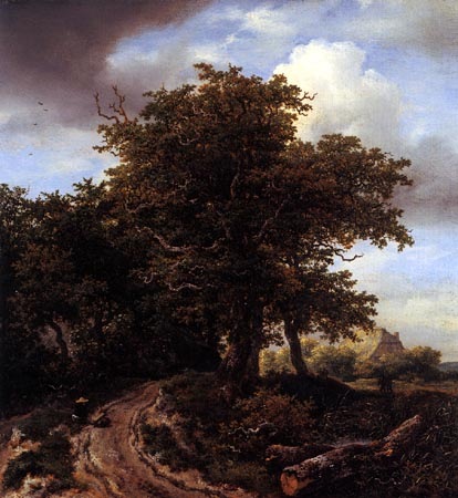 Weg mit Wanderern von Jacob Isaacksz van Ruisdael