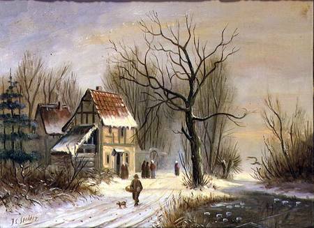 Winter scene von Jacob Jan Coenraad Spohler