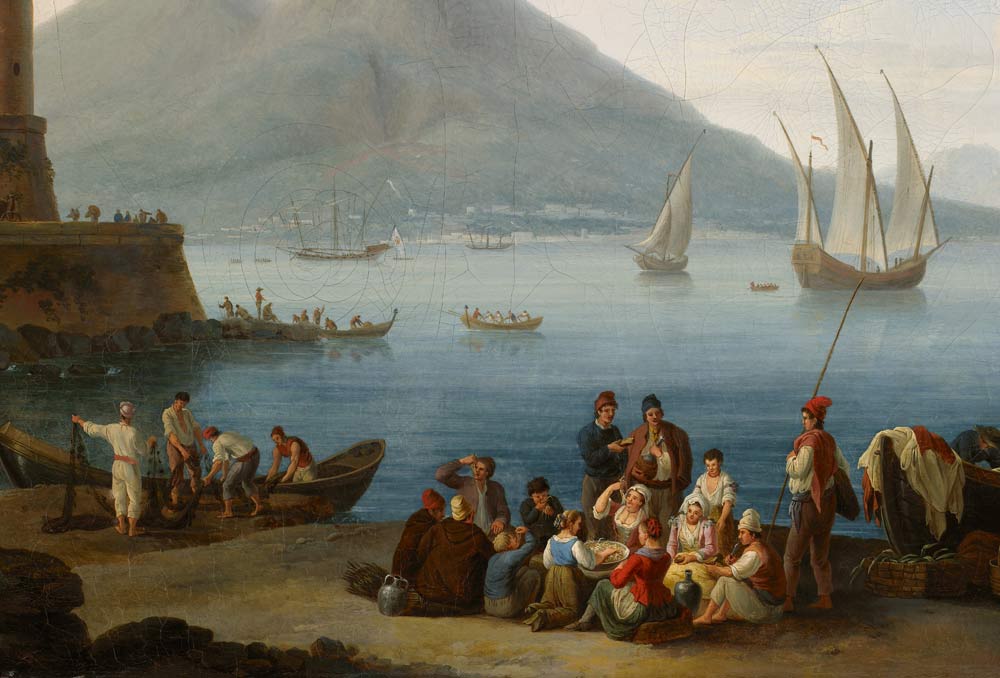 Hafen von Neapel (Detail) von Jacob Philipp Hackert