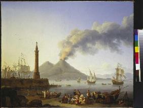 Der Hafen von Santa Lucia in Neapel 1771
