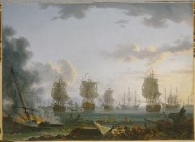 Die Rückkehr der russischen Flotte nach der Seeschlacht von Çesme 1772
