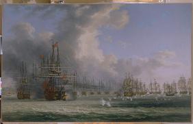 Die Seeschlacht von Çesme. Anfang der Schlacht am 5. Juli 1770 1772