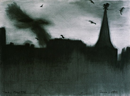 Tenby, 1994 (charcoal on paper)  von Jacob  Sutton