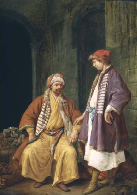 Two Merchants Conversing von Jacob Toorenvliet