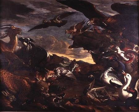 The Battle of the Birds and the Beasts von Jacob van der Kerckhoven