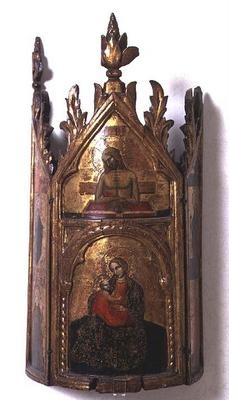 Madonna and Child and Christ Rising from the Sepulchre, central panel of triptych von Jacobello  del Fiore