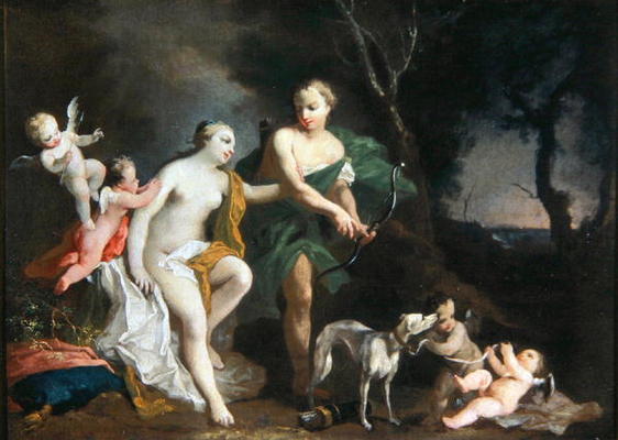 Venus and Adonis, c.1750 (oil on canvas) von Jacopo Amigoni
