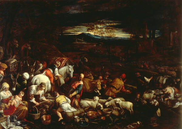 J.Bassano, Jakobs Rueckkehr von Jacopo Bassano