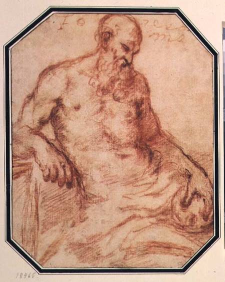 St. Jerome (sanguine) von Jacopo Bassano