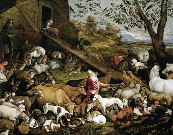 Animals Entering the Ark von Jacopo Bassano