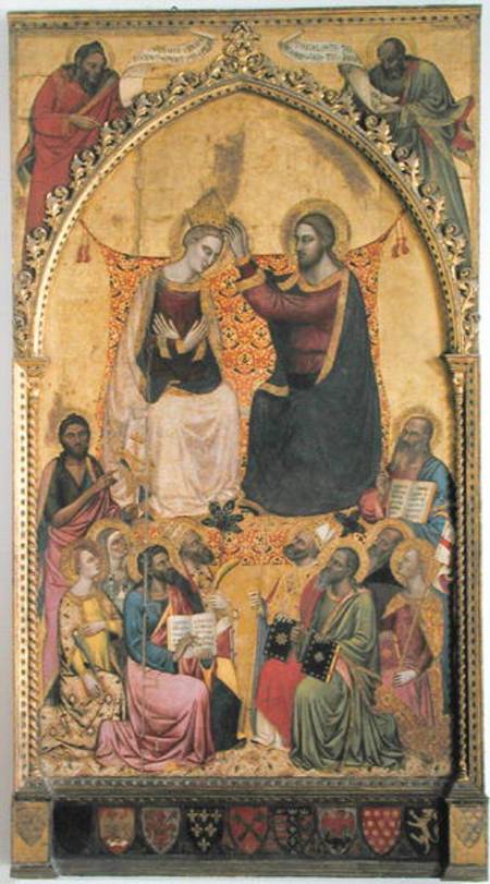 The Coronation of the Virgin with Saints and Prophets von Jacopo di Cione Orcagna