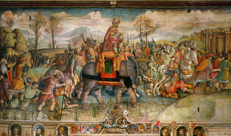 Hannibal Crossing the Alps (fresco) von Jacopo Ripanda