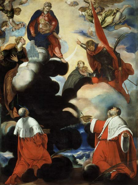 J.Tintoretto /Madonna w.Cosmas & Damian von Jacopo Robusti Tintoretto