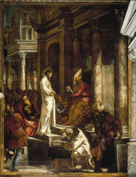 Christ before Pilate / Tintoretto von Jacopo Robusti Tintoretto