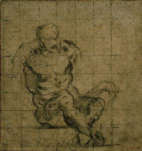 Tintoretto, Sitzender männlicher Akt