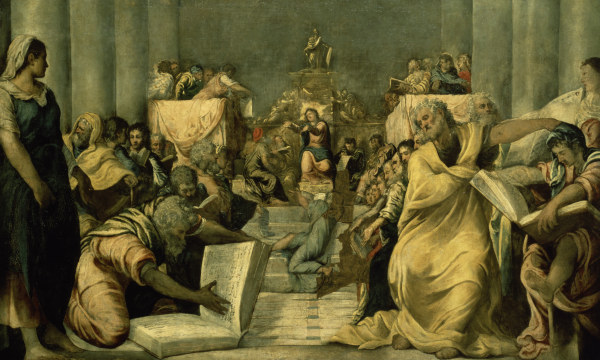 Tintoretto / Jesus in the Temple von Jacopo Robusti Tintoretto