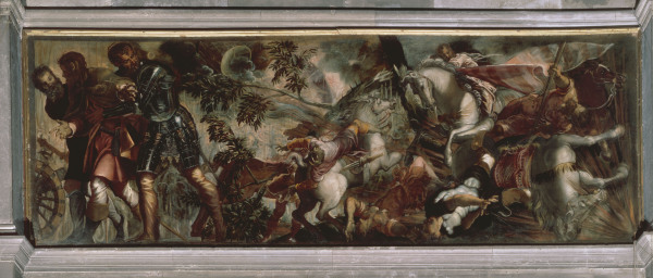 Tintoretto / St.Roche in Battle / c.1582 von Jacopo Robusti Tintoretto