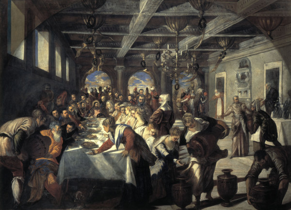 Tintoretto/ Wedding at Cana von Jacopo Robusti Tintoretto