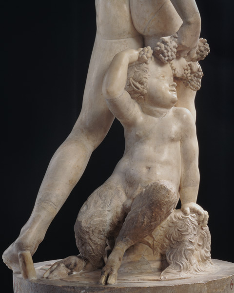 Bacchus, detail of bottom half, sculpture von Jacopo Sansovino