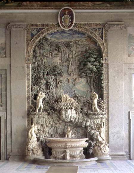 Fountain in the form of a grotto from the 'Sala d'Ercole' (Hall of Hercules) designed von Jacopo Vignola