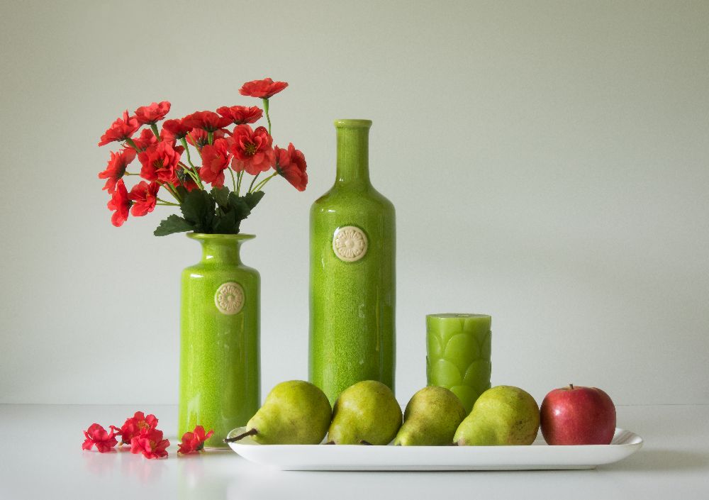 Rot und Grün mit Apfel und Birnen von Jacqueline Hammer