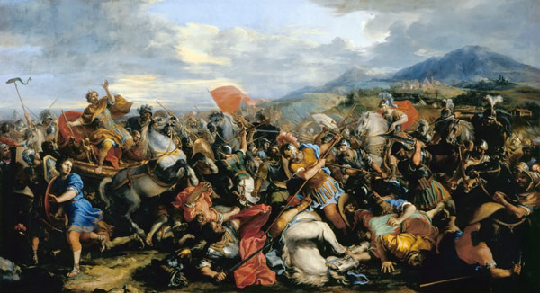 Die Schlacht von Gaugamela am 1. Oktober 331 v. Chr. von Jacques Courtois