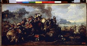 Kampf zwischen den französischen und spanischen Kavallerien
