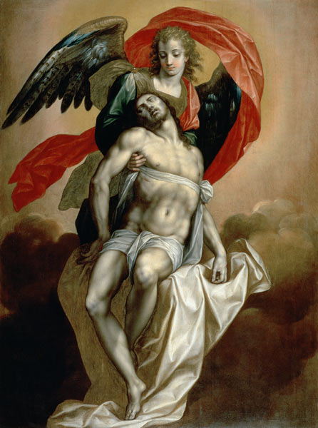 The Dead Christ Supported by an Angel von Jacques de Backer