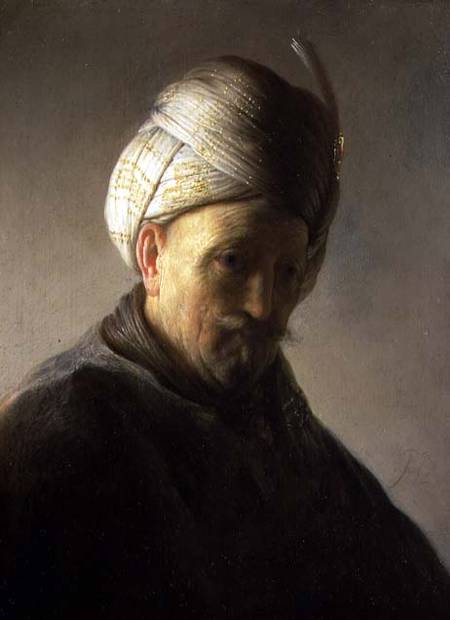 Portrait of a man in a turban von Jacques des Rousseaux