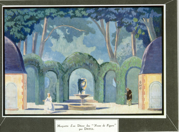 Mozart,  Figaro, Bühnenbild von Jacques Drésa