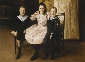Henry Bernstein mit seinen Geschwistern 1892