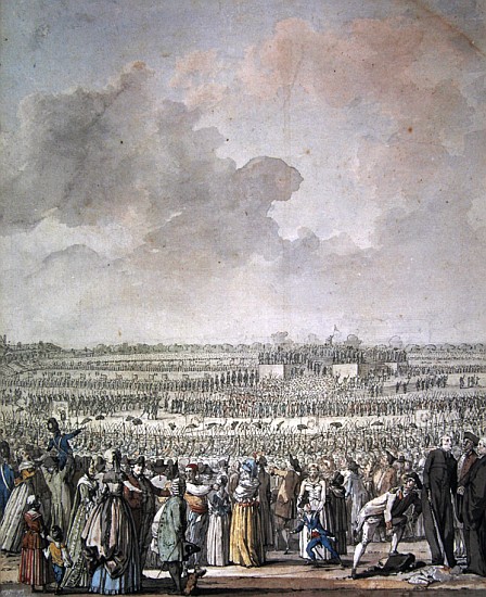 The Festival of the Federation at the Champ de Mars, 14 July 1790 von Jacques Francois Joseph Swebach