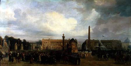 The Ceremony for the Return of Napoleon's Ashes in 1840: The Cortege Entering the Place de la Concor von Jacques Guiaud