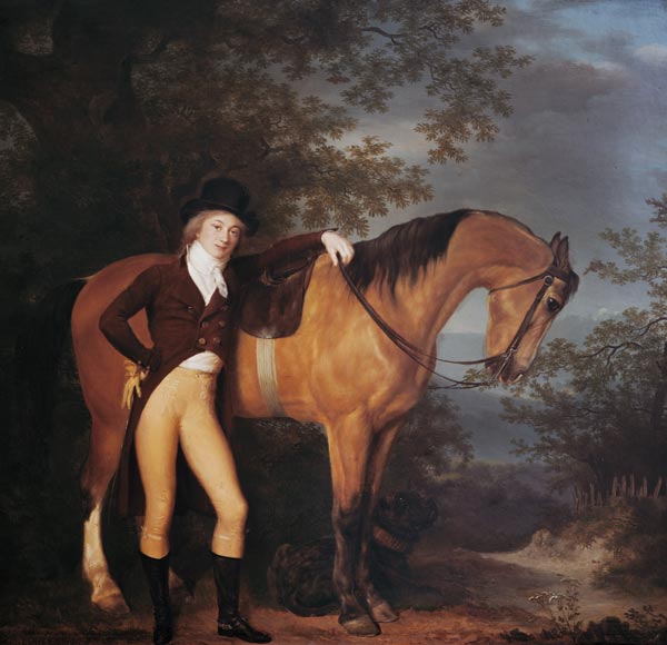 Selbstbildnis mit Pferd. von Jacques-Laurent Agasse