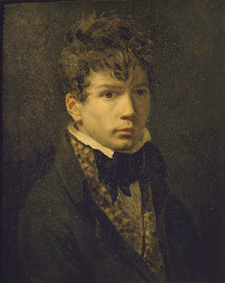 Bildnis eines jungen Mannes, vermutlich Selbstbildnis Ingres von Jacques Louis David
