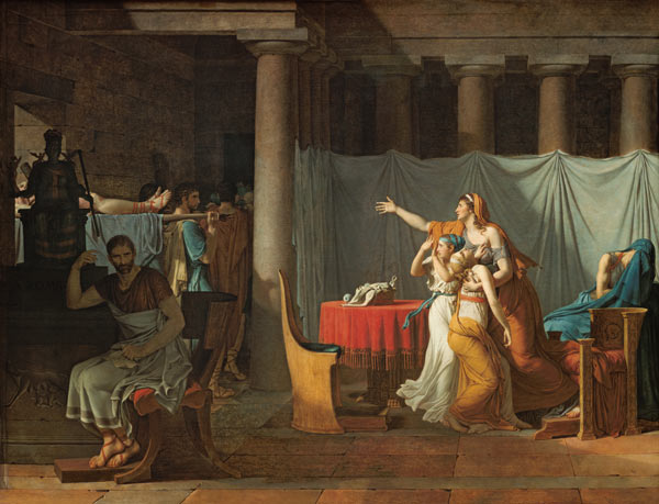 Die Liktoren bringen Brutus die Leichen seiner Söhne von Jacques Louis David