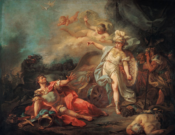Der Kampf zwischen Minerva und Mars. von Jacques Louis David