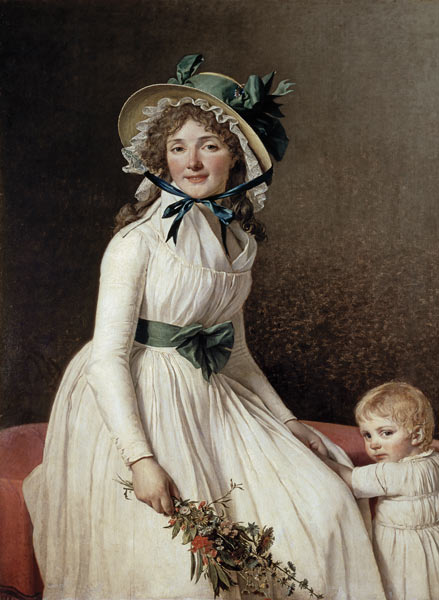 Madame Pierre Seriziat (nee Emilie Pecoul) with her Son von Jacques Louis David