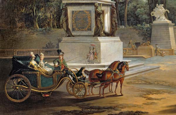 The Entrance to the Tuileries from the Place Louis XV in Paris, c.1775 (detail of 209920) von Jacques Philippe Joseph de Saint-Quentin