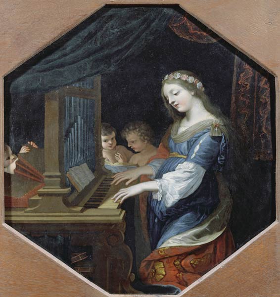 St. Cecilia Playing the Organ von Jacques Stella