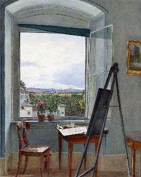 Blick aus dem Atelier des Künstlers in der Alservorstadt gegen Dornbach 1836