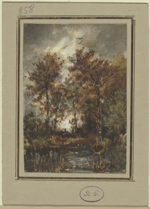 Herbstlandschaft mit Bach von Jakob Maurer