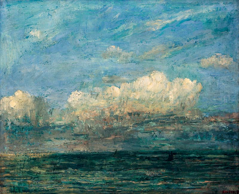 Seestück mit weisser Wolke von James Ensor